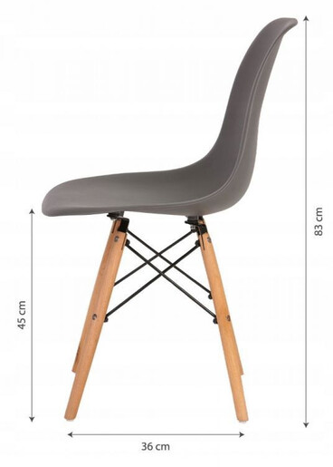 ModernHome Milano set 4 stolice - gray