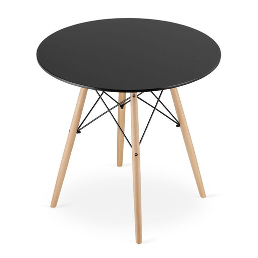 ModernHome Torino okrugli sto 80 cm black