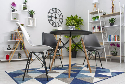 ModernHome Torino okrugli sto 80 cm black