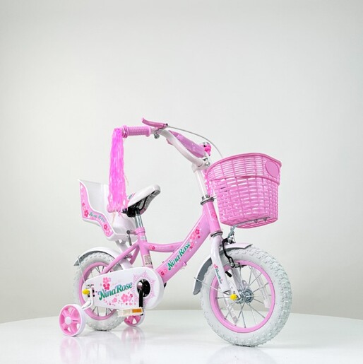 Bicikl Nina rose 722-12 sa pomoćnim točkovima - Roza
