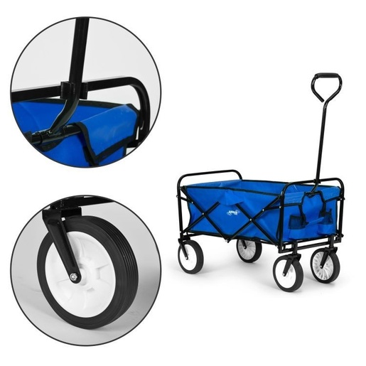 SKLOPIVA KOLICA ZA PLAŽU 70 KG BLUE