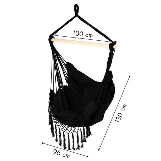 ModernHome Ljuljaška za terasu RIO - crna