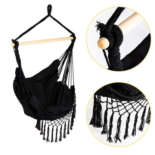 ModernHome Ljuljaška za terasu RIO - crna