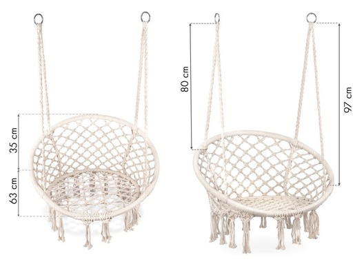 ModernHome Ljuljaška za terasu - bela