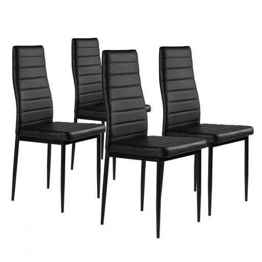 ModernHome Trpezarijske stolice set 4 kom Tami - full black