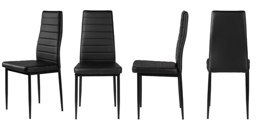 ModernHome Trpezarijske stolice set 4 kom Tami - full black