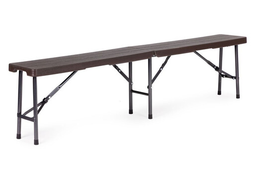 ModernHome Sklopivi sto 180cm + 2 klupe braon