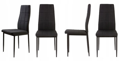 ModernHome Trpezarijske stolice set 4 kom Tami - black