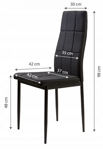 ModernHome Trpezarijske stolice set 4 kom Tami - black