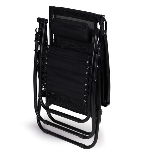 ModernHome Podesiva baštenska fotelja sa tendom - crna