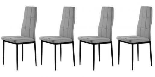 ModernHome Trpezarijske stolice set 4 kom Tami - light gray