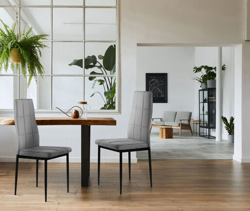 ModernHome Trpezarijske stolice set 4 kom Tami - light gray