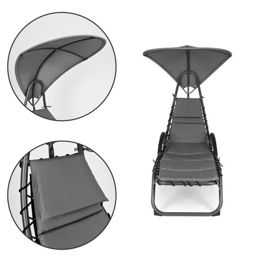 ModernHome Baštenska ležaljka sa tendom