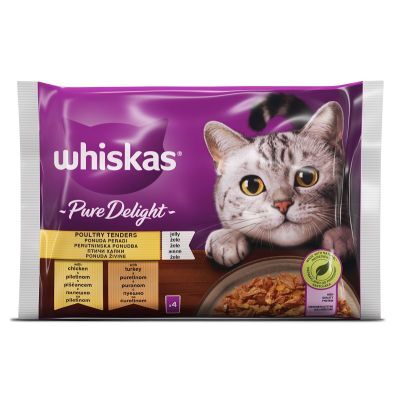 Whiskas kesice Pure delight izbor zivine 4x85gr