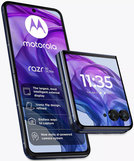 Motorola Razr 50 Ultra 12GB + 512GB Midnight Blue, mobilni telefon