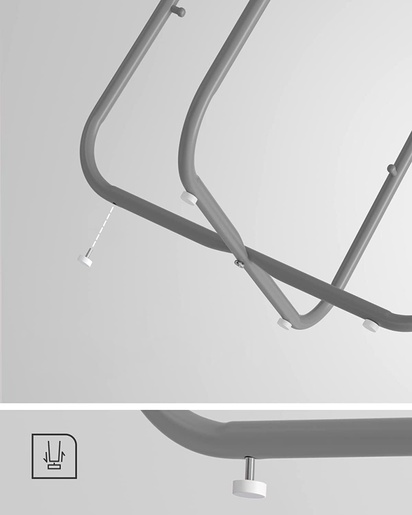 ModernHome  Okrugli klub stočić sa korpom sivi - LET223G49