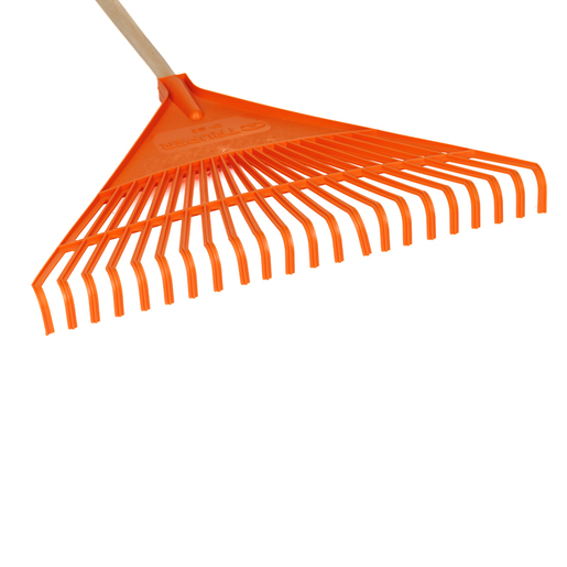 Trakaste grablje za lišće 22 z plastične sa drvenom drškom