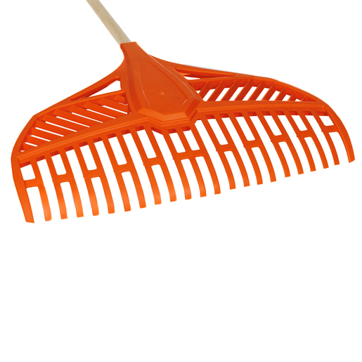 Ojačane grablje za lišće 23 z plastične sa drvenom drškom