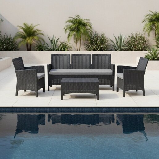 Topps Baštenski set Rattan 3, antracit