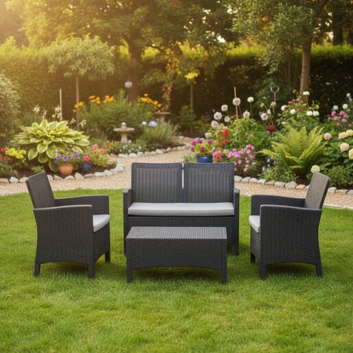 Topps Baštenski set Rattan 2, antracit