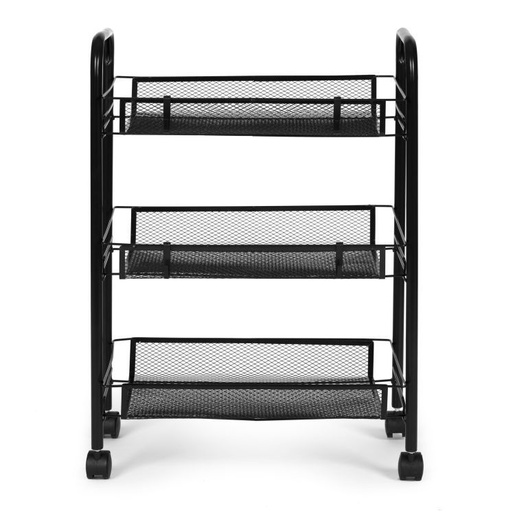 ModernHome  Metalna mobilna polica za kupatilo sa 3 nivoa i točkićima