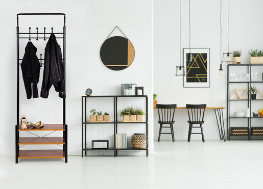 ModernHome  Stalak za cipele i jakne sa policama