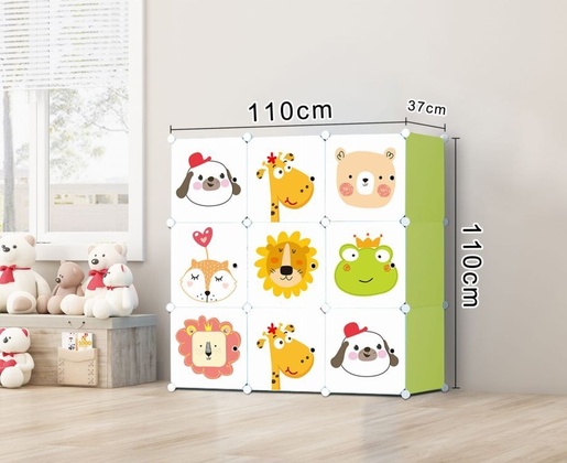 ModernHome  Dečiji ormar sa 9 polica - animals 2