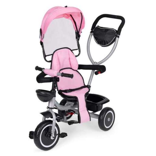 EcoToys 2U1 Tricikl sa rotirajućim sedištem i sklopivom tendom WQL-066-52 PINK