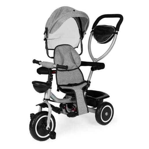 EcoToys 2U1 Tricikl sa rotirajućim sedištem i sklopivom tendom WQL-066-52 GRAY