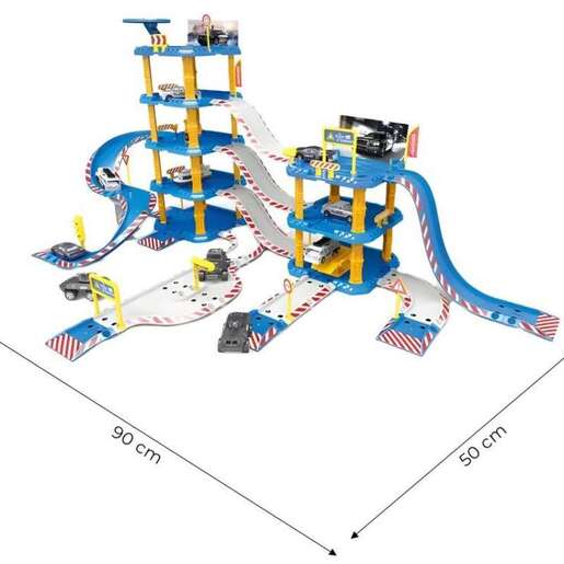 Velika parking garaža policijska stanica, 4 nivoa, benzinska pumpa, 100 elemenata
