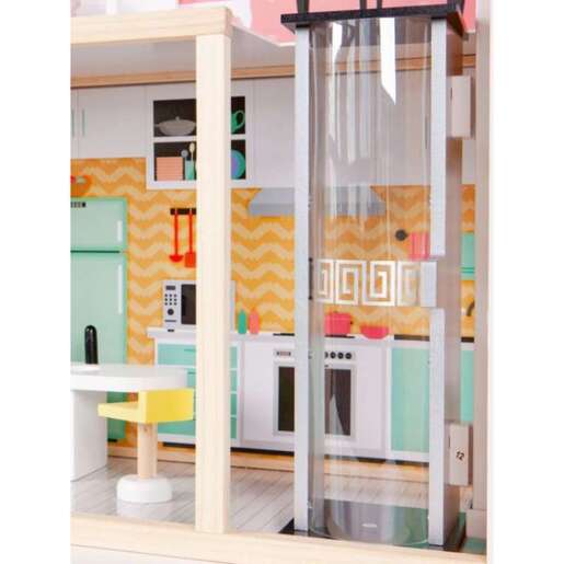 Eco Toys Drvena kućica za lutke 4128