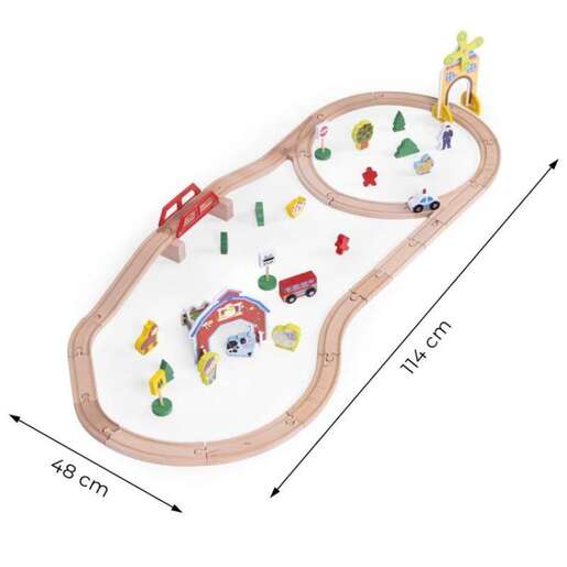 Eco Toys Drveni Voz set na baterije HM180995