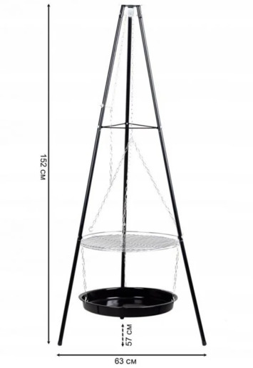 Kamin za dvorište sa visećom rešetkom 19432