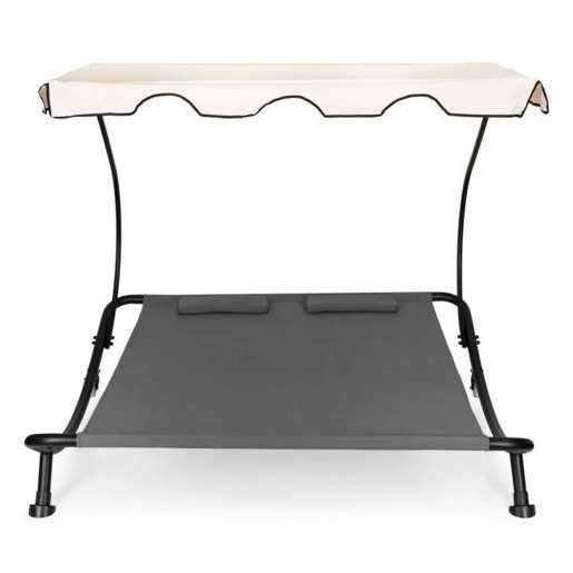 ModernHome Baštenska ležaljka dvosed sa podesivom tendom SN-L0022B