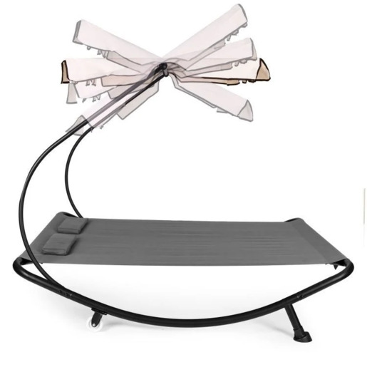 ModernHome Baštenska ležaljka dvosed sa podesivom tendom SN-L0022B