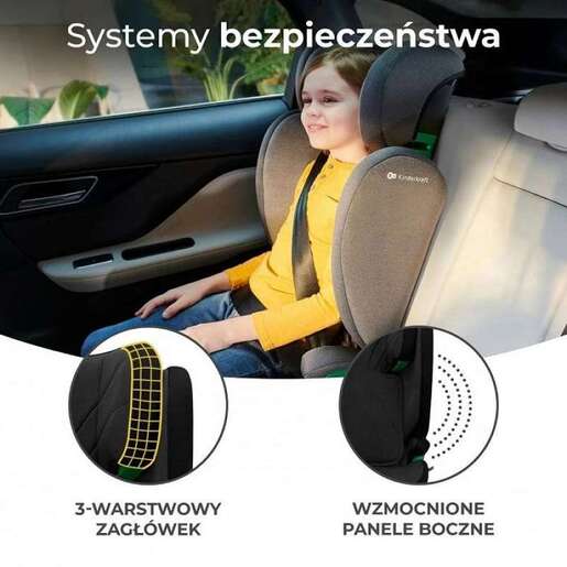 Kinderkraft Autosediste Junior Fix I-Size 100-150Cm Graphite Black KCJUFI20BLK0000