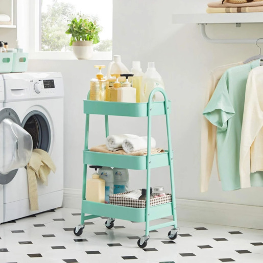 ModernHome Met Polica sa točkićima Plava BOLPOLYER01