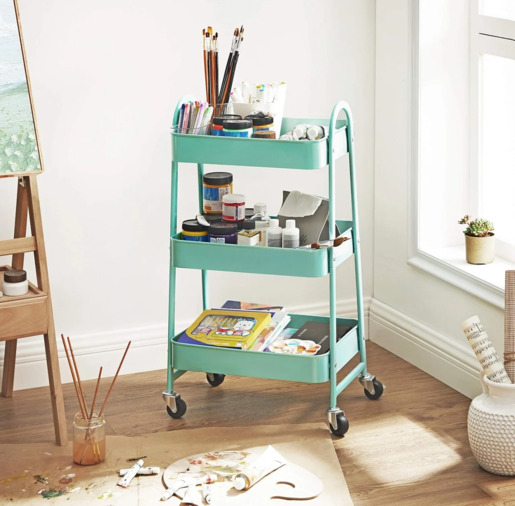 ModernHome Met Polica sa točkićima Plava BOLPOLYER01