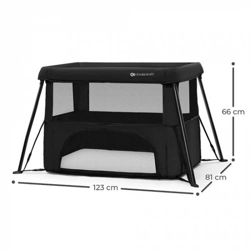Kinderkraft Prenosivi krevetac Cami 3U1 Black KLCAMI00BLK0000