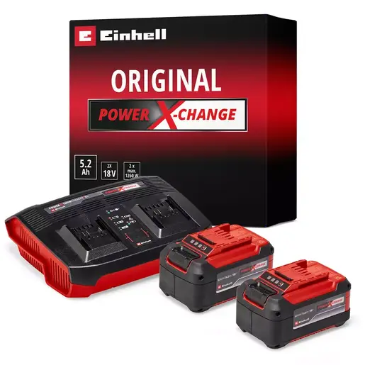 Set Einhell GP-CT 36/35 LI BL solo, Aku. Trimer + 2x5,2Ah & Twincharger Starter set