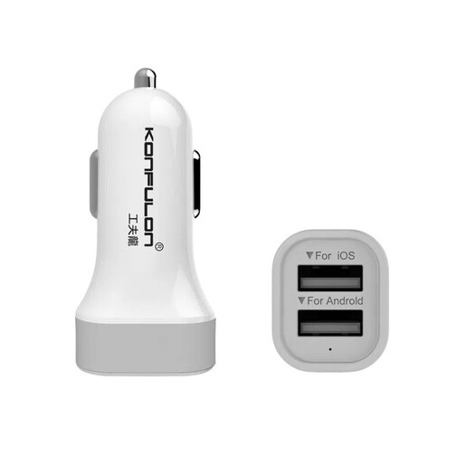 Konfulon C17 10W, (2 x USB-A) Beli Auto Punjač