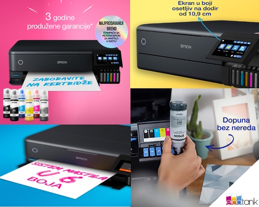 Epson multifunkcionalni inkjet štampač L8180 EcoTank A3 MFP Photo