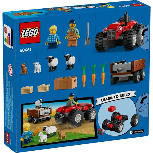 LEGO Crveni poljoprivredni traktor sa prikolicom i ovca 60461