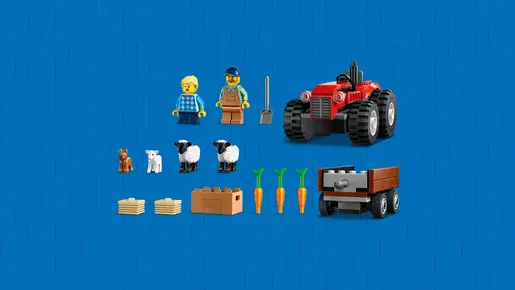 LEGO Crveni poljoprivredni traktor sa prikolicom i ovca 60461