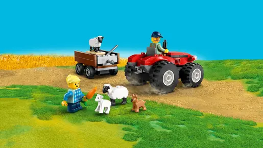 LEGO Crveni poljoprivredni traktor sa prikolicom i ovca 60461