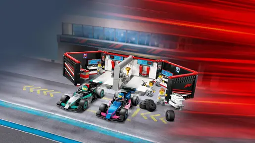 LEGO F1® garaža i Mercedes-AMG i Alpine formule 60444