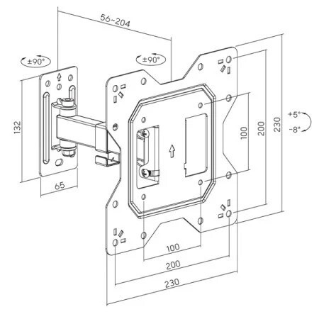 Xstand Tilt/Arm Short, 23"-43" Do 30kg, Nosač za TV