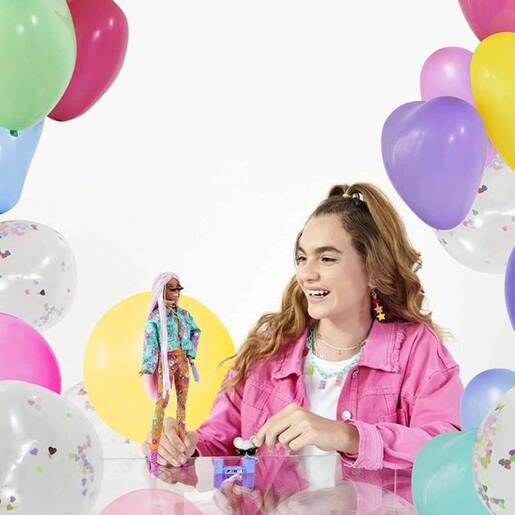 Barbie EXTRA Pink pletenice