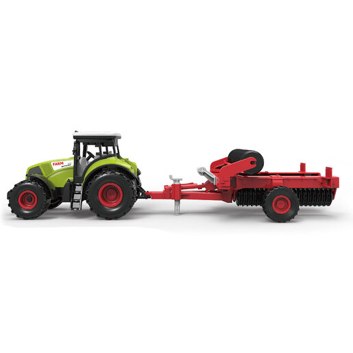 Traktor harvester sa prikolicom