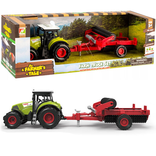 Traktor harvester sa prikolicom